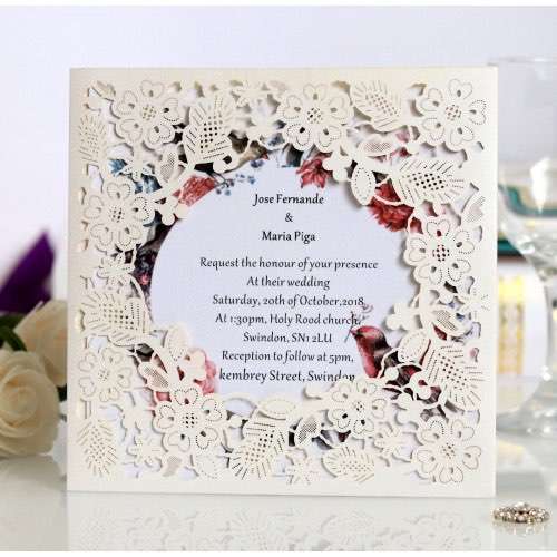 Square Laser Cut Invitation Card Annual Meeting Invitation 